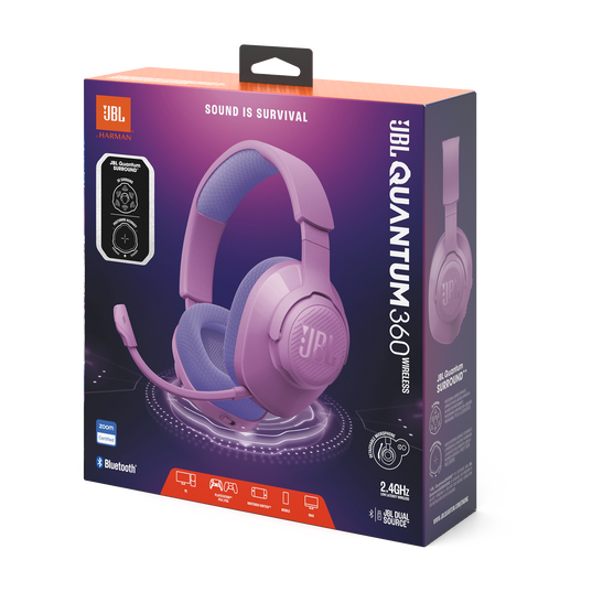 JBL Quantum 360 Wireless - Purple - Wireless over-ear gaming headset with surround sound and detachable mic - Detailshot 15